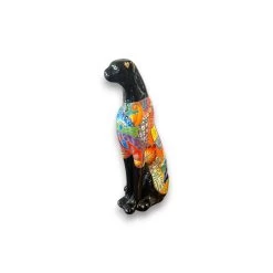 Handmade Talavera Panther Statue | Vibrant Mexican Folk Art -Pottery And Glassware handmade talavera panther statue mexican folk art