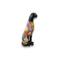 Handmade Talavera Panther Statue | Vibrant Mexican Folk Art -Pottery And Glassware handmade talavera panther statue mexican folk art 1