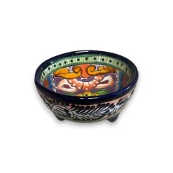 Talavera Salsa Bowl | Handmade Mexican Ceramic Sauce Dish -Pottery And Glassware handmade talavera salsa bowl ceramic