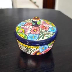 Talavera Tortilla Warmer | Hand-Painted Mexican Ceramic Dish -Pottery And Glassware handmade talavera tortilla warmer mexican kitchenware 1