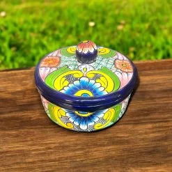 Talavera Tortilla Warmer | Hand-Painted Mexican Ceramic Dish -Pottery And Glassware handmade talavera tortilla warmer mexican kitchenware 4