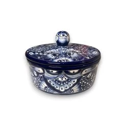 Blue & White Talavera Tortilla Warmer | Handmade Mexican Kitchenware 8 Blue & White Talavera Tortilla Warmer | Handmade Mexican Kitchenware -Pottery And Glassware handmade talavera tortilla warmer mexican pottery