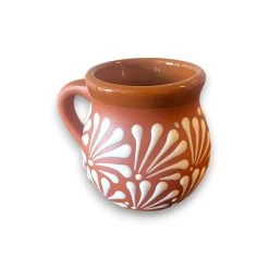 Mexican Clay Jarrito Mug | Handmade Brown Pottery Cup -Pottery And Glassware handmade brown clay jarritos mexican mug