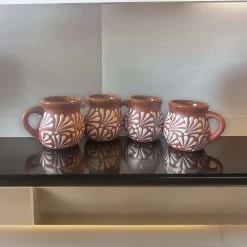 Mexican Clay Jarrito Mug | Handmade Brown Pottery Cup -Pottery And Glassware handmade brown clay jarritos mexican mugs