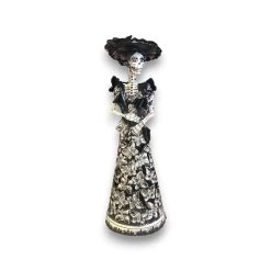 Talavera Catrina Figurine | Handmade Day Of The Dead Skeleton Art -Pottery And Glassware handmade day of the dead talavera catrina figurine