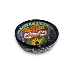 Talavera Salsa Bowl | Handmade Mexican Ceramic Sauce Dish -Pottery And Glassware handmade mexican talavera salsa bowl
