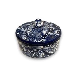 Blue & White Talavera Tortilla Warmer | Handmade Mexican Kitchenware 7 Blue & White Talavera Tortilla Warmer | Handmade Mexican Kitchenware -Pottery And Glassware handmade mexican talavera tortilla warmer