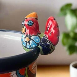 Talavera Chicken Pot Hanger | Small Handmade Mexican Garden Decor