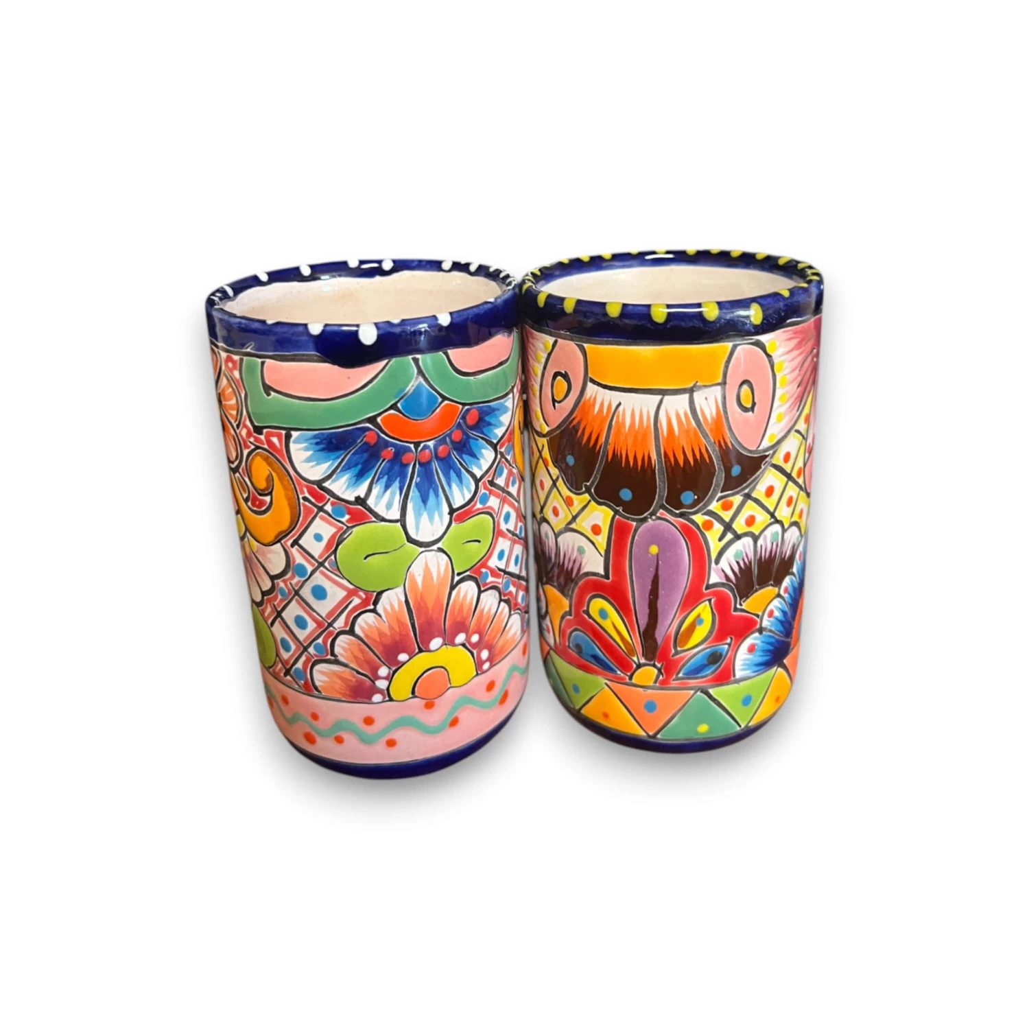 Talavera Tumbler Cup | Hand-Painted Mexican Ceramic Glass 8 Talavera Tumbler Cup | Hand-Painted Mexican Ceramic Glass - Image 8