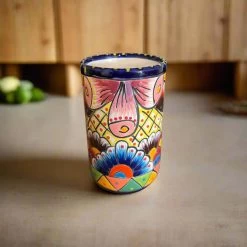 Talavera Tumbler Cup | Hand-Painted Mexican Ceramic Glass 11 Talavera Tumbler Cup | Hand-Painted Mexican Ceramic Glass -Pottery And Glassware handpainted mexican talavera tumbler cup 3