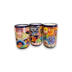 Talavera Tumbler Cup | Hand-Painted Mexican Ceramic Glass 17 Talavera Tumbler Cup | Hand-Painted Mexican Ceramic Glass -Pottery And Glassware handpainted talavera tumbler cup
