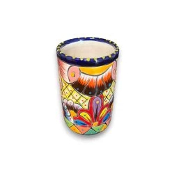 Talavera Tumbler Cup | Hand-Painted Mexican Ceramic Glass 14 Talavera Tumbler Cup | Hand-Painted Mexican Ceramic Glass -Pottery And Glassware handpainted talavera tumbler cup ceramic