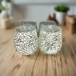 White Pebbled Wine Glass | Hand-Blown Mexican Stemless Glassware -Pottery And Glassware il 1140xN.5932017876 4dni