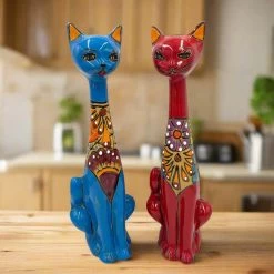 Mexican Handmade Talavera Cat Statue | Cultural Artwork (19.5" Tall) -Pottery And Glassware il fullxfull.4006726437 jysq 40880552 c692 4941 b592 4b8cad70151c