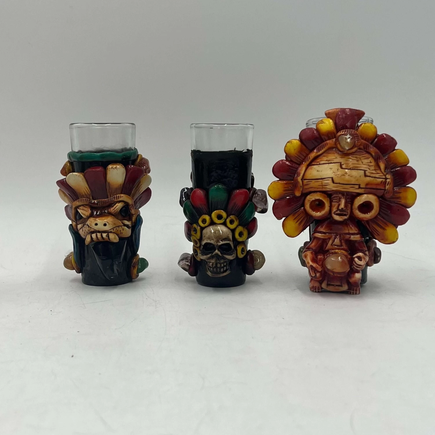 Mexican Shot Glass Set | Artisan Aztec Warrior Decanter Kit 5 Mexican Shot Glass Set | Artisan Aztec Warrior Decanter Kit - Image 5