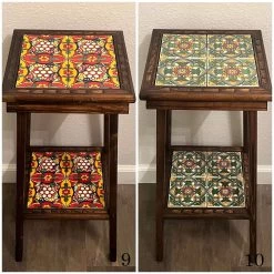 Square Talavera Tile End Table | Handmade Mexican Wood Accent Table -Pottery And Glassware il fullxfull.4938545320 c74v a5239fb8 3080 4872 8b42 1de0d2e3d225