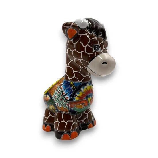 Talavera Giraffe Planter | Small Hand-Painted Succulent Statue 2 Talavera Giraffe Planter | Small Hand-Painted Succulent Statue - Image 2