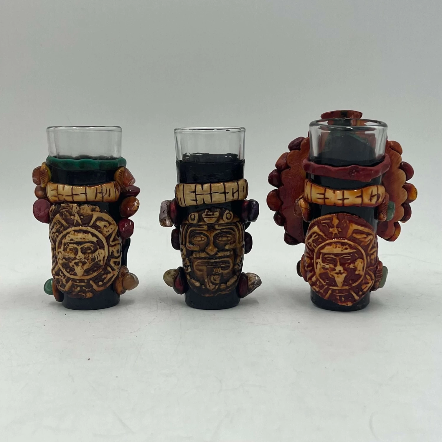 Handcrafted Mexican Shot Glass | Aztec Warrior Design 8 Handcrafted Mexican Shot Glass | Aztec Warrior Design - Image 8