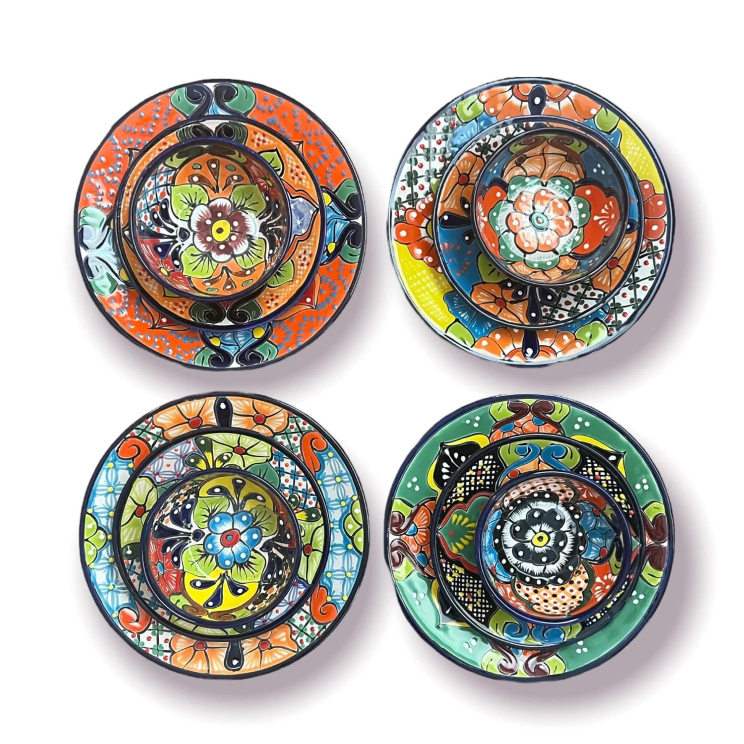 Talavera Dinnerware Set | 43-Piece Floral Tableware For 8 3 Talavera Dinnerware Set | 43-Piece Floral Tableware For 8 - Image 3