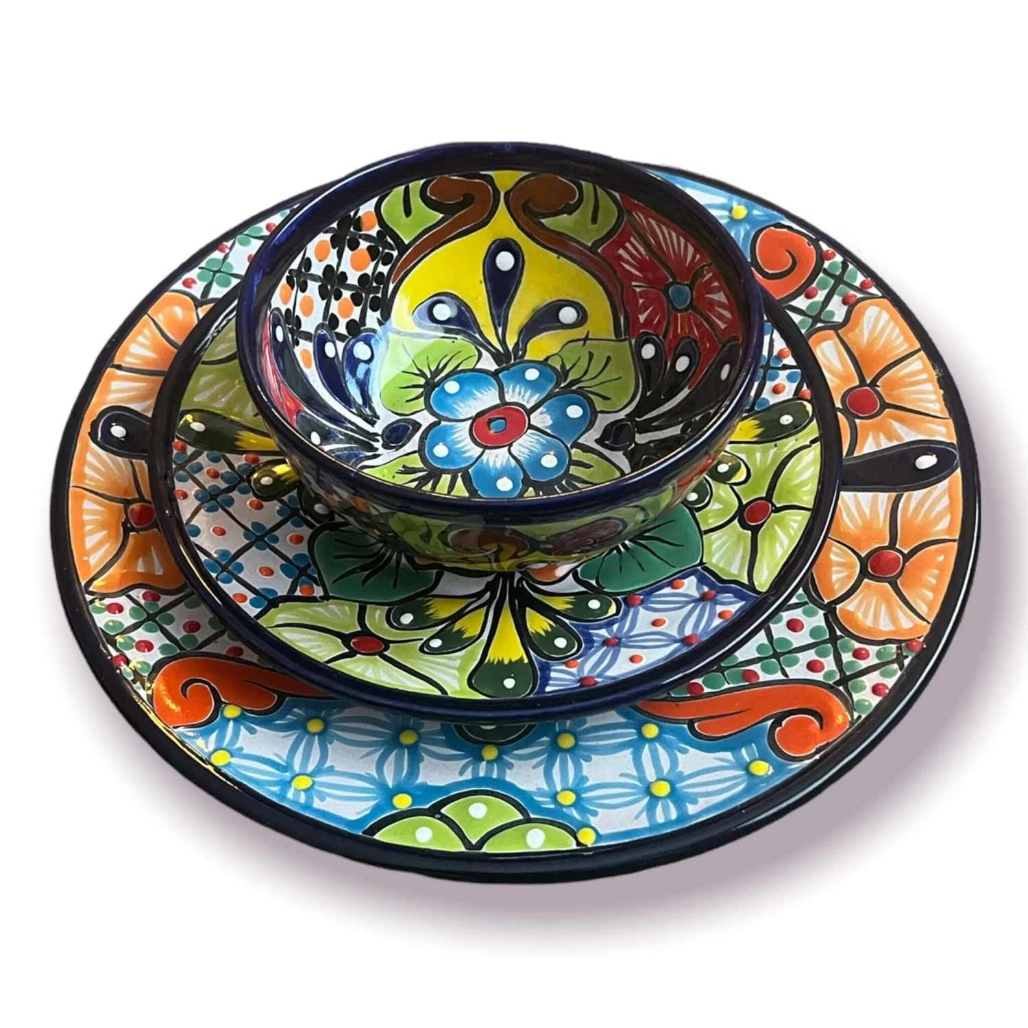 Talavera Dinnerware Set | 43-Piece Floral Tableware For 8 4 Talavera Dinnerware Set | 43-Piece Floral Tableware For 8 - Image 4