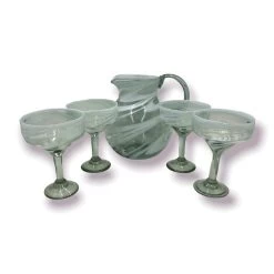 Mexican Hand-Blown Glass Pitcher | White Swirl 9 Mexican Hand-Blown Glass Pitcher | White Swirl -Pottery And Glassware il fullxfull.4986791355 i0mz 0a7e4829 0eaf 48ac 85ea 2bf022c7cd19