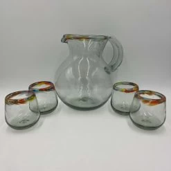 Mexican Hand Blown Glass Pitcher | Confetti Rim -Pottery And Glassware il fullxfull.4986806443 77cr 0e439411 da2a 492b 9ace 61379a3dd246