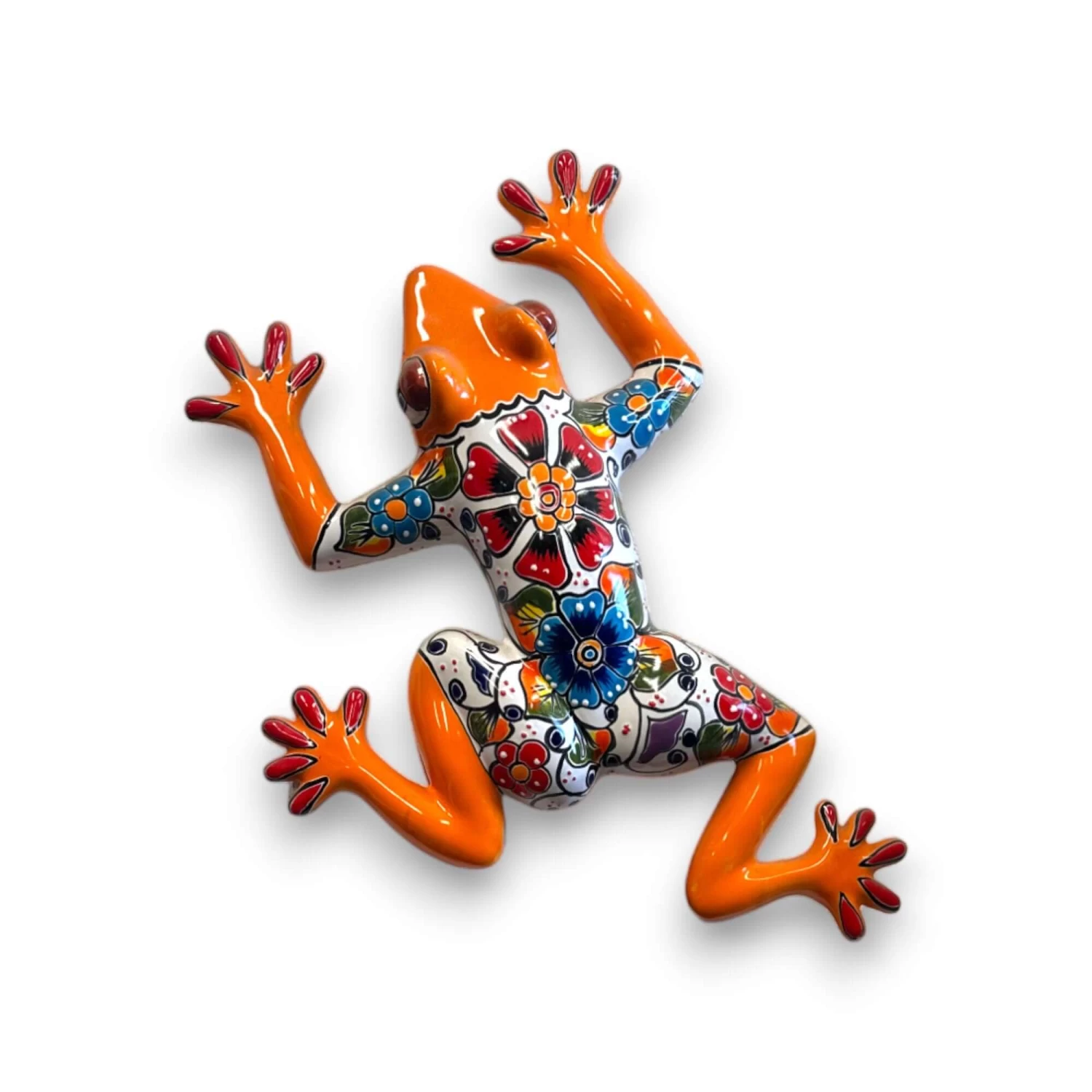Large Handmade Frog Wall Art | Hand-Painted Talavera Mexican Decor 3 Large Handmade Frog Wall Art | Hand-Painted Talavera Mexican Decor - Image 3