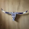 Talavera Longhorn Skull | Blue & White Mexican Wall Art
