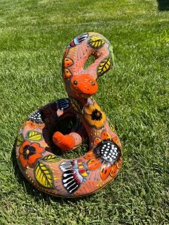 Handmade Snake Statue | Hand Painted Talavera Artwork (Large Size) -Pottery And Glassware il fullxfull.5085086347 rk16