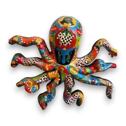 Mexican Handmade Octopus Wall Art | Hand Painted Talavera (Large) -Pottery And Glassware il fullxfull.5095049079 54vf