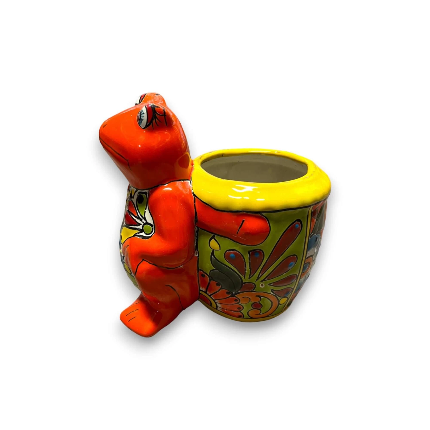 Talavera Frog Planter | Colorful Hand-Painted Mexican Pottery 4 Talavera Frog Planter | Colorful Hand-Painted Mexican Pottery - Image 4