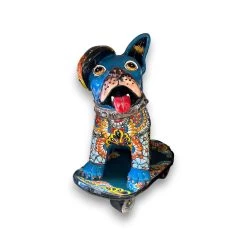 Talavera Frenchie Statue | Colorful Skateboarding Bulldog Art -Pottery And Glassware il fullxfull.5097239343 kaof 0b6e35e4 56c8 41c4 b024 29dfdc4417e0