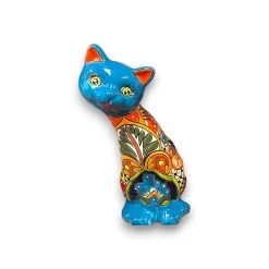 Talavera Curious Cat Statue | Handcrafted Mexican Folk Art Cat Figurine -Pottery And Glassware il fullxfull.5099219871 i3z4
