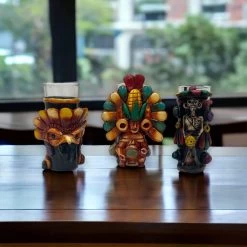 Handcrafted Mexican Shot Glass | Aztec Warrior Design 12 Handcrafted Mexican Shot Glass | Aztec Warrior Design -Pottery And Glassware il fullxfull.5104442194 hqsq