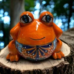 Colorful Talavera Frog Planter | Handcrafted Mexican Pottery Statue (Medium) -Pottery And Glassware il fullxfull.5125521717 aerv
