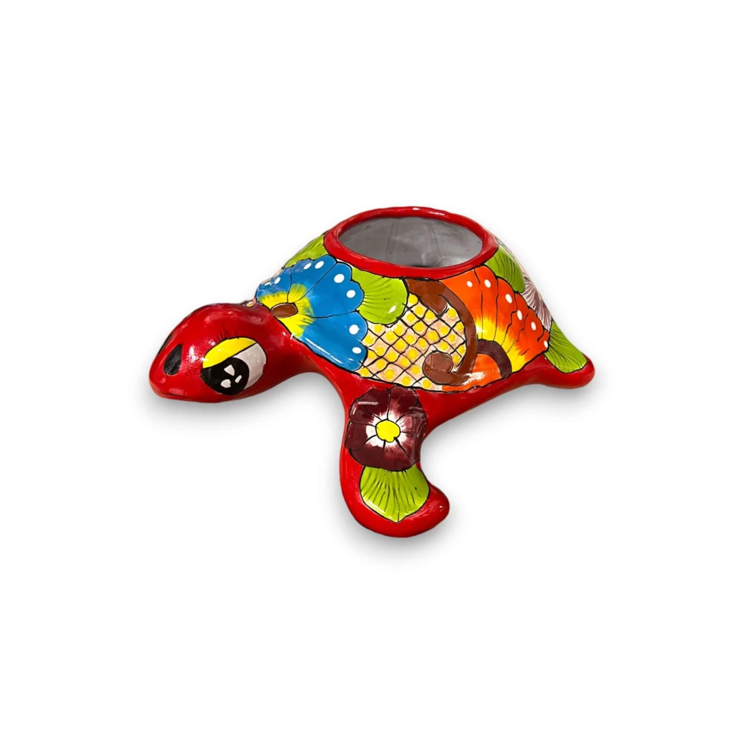 Small Talavera Sea Turtle Planter | Hand-Painted Mexican Turtle Pottery 4 Small Talavera Sea Turtle Planter | Hand-Painted Mexican Turtle Pottery - Image 4