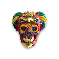 Handcrafted Aztec Warrior Skull Statue | Cultural Art 11 Handcrafted Aztec Warrior Skull Statue | Cultural Art -Pottery And Glassware il fullxfull.5138414957 l8gr