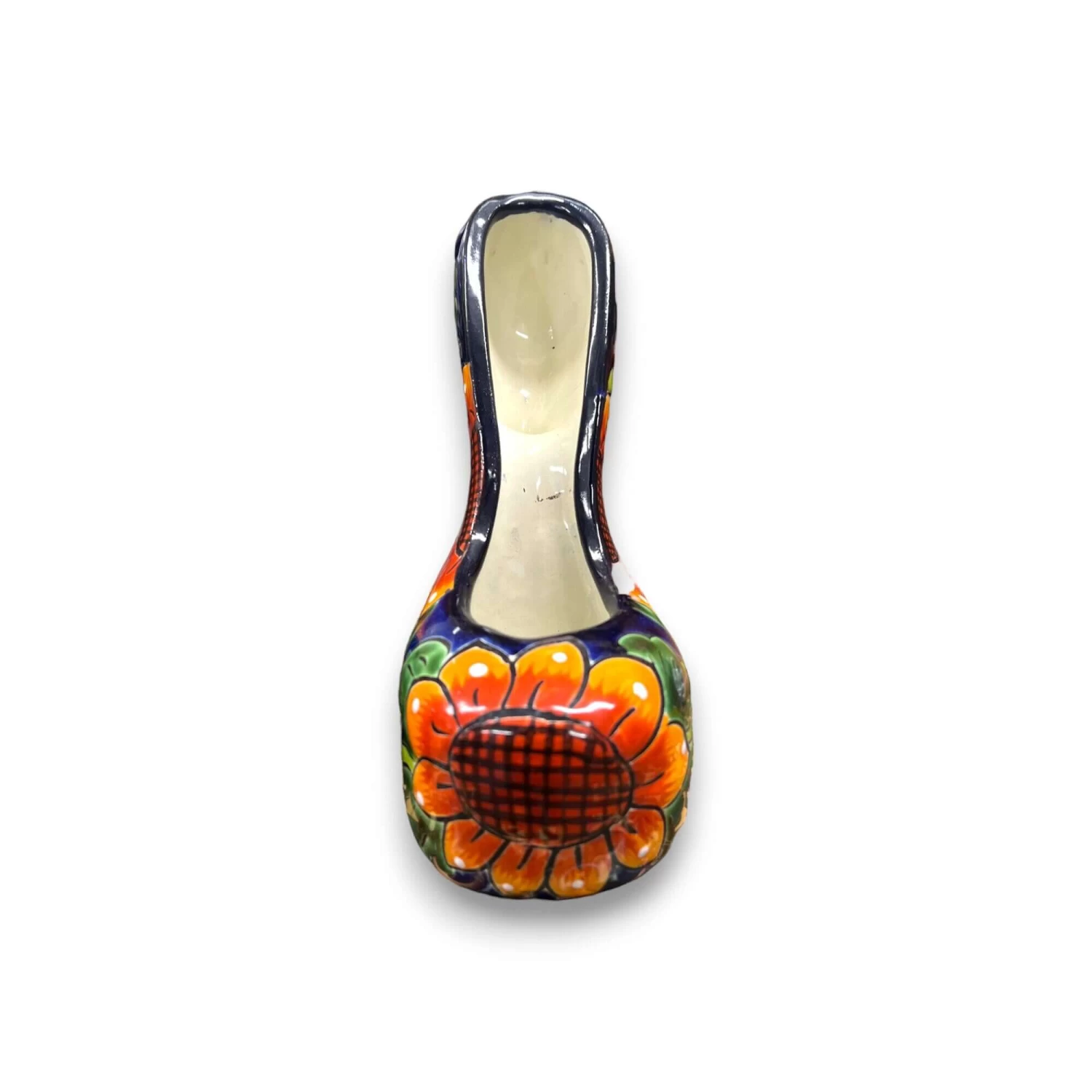 Colorful Talavera High Heel Statue | Handmade Mexican Home Decor 2 Colorful Talavera High Heel Statue | Handmade Mexican Home Decor - Image 2