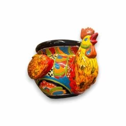 Talavera Rooster Planter | Handcrafted Colorful Mexican Ceramic Pot -Pottery And Glassware il fullxfull.5164183166 bsro