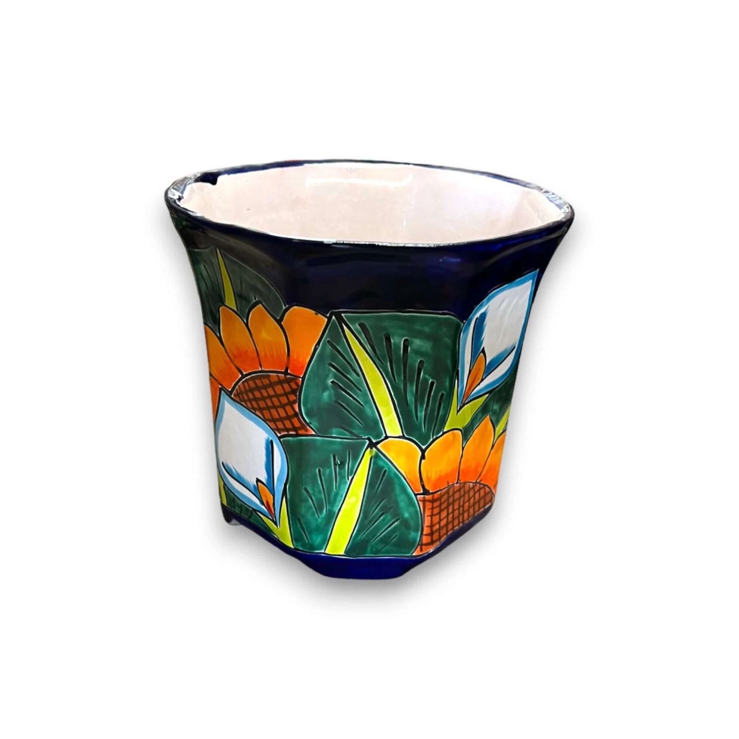 Colorful Set Of 3 Talavera Planters | Hand-Painted Mexican Calla Lily Pottery 3 Colorful Set Of 3 Talavera Planters | Hand-Painted Mexican Calla Lily Pottery - Image 3