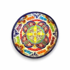 Talavera Round Serving Plate | Hand-Painted Mexican Pottery -Pottery And Glassware il fullxfull.5212649495 auno