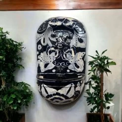 Talavera Wall Fountain | Handcrafted Mexican Ceramic Water Feature -Pottery And Glassware il fullxfull.5348859641 f51v