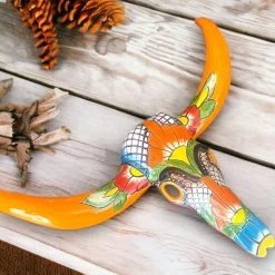 Talavera Longhorn Wall Decor | Handcrafted Mexican Bull Skull Art -Pottery And Glassware il fullxfull.5454109116 temu e2b8a020 ee8c 40ff b5eb 1e49fa843e35