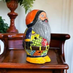 Hand-Painted Talavera Santa Statue | Festive Christmas Decor (Medium) -Pottery And Glassware il fullxfull.5468395603 i2w4