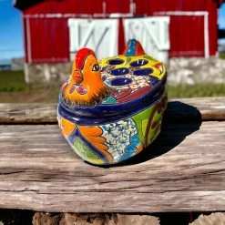 Talavera Chicken Egg Crate | Handmade Ceramic Egg Holder -Pottery And Glassware il fullxfull.5801011466 pz9d a9e03b2b ec0d 4109 ab5c 6b717f5502eb