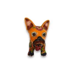 Colorful Talavera French Bulldog Statue | Handcrafted Wall Art (Medium) -Pottery And Glassware il fullxfull.5801434880 awkd