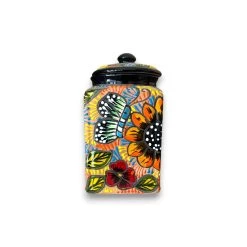 Hand-Painted Mexican Talavera Canister Set | Colorful Terracotta Pottery Trio -Pottery And Glassware il fullxfull.5815338468 pw5d c7970868 5bee 4c61 8739 fac432fd77ff