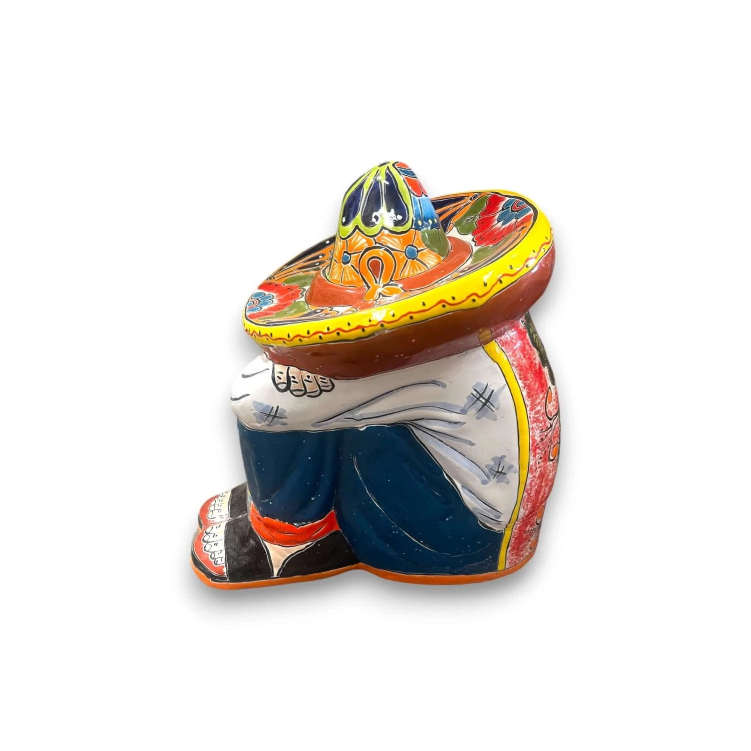 Talavera Panchito Sleeping Man Statue | Hand-Painted Rare XL Art 5 Talavera Panchito Sleeping Man Statue | Hand-Painted Rare XL Art - Image 5
