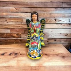 Talavera Angel Statue | Hand-Painted Mexican Ceramic Figurine -Pottery And Glassware il fullxfull.5849342267 lo4e cdf7d08c 7190 4ee8 a947 b95b91ee32ae