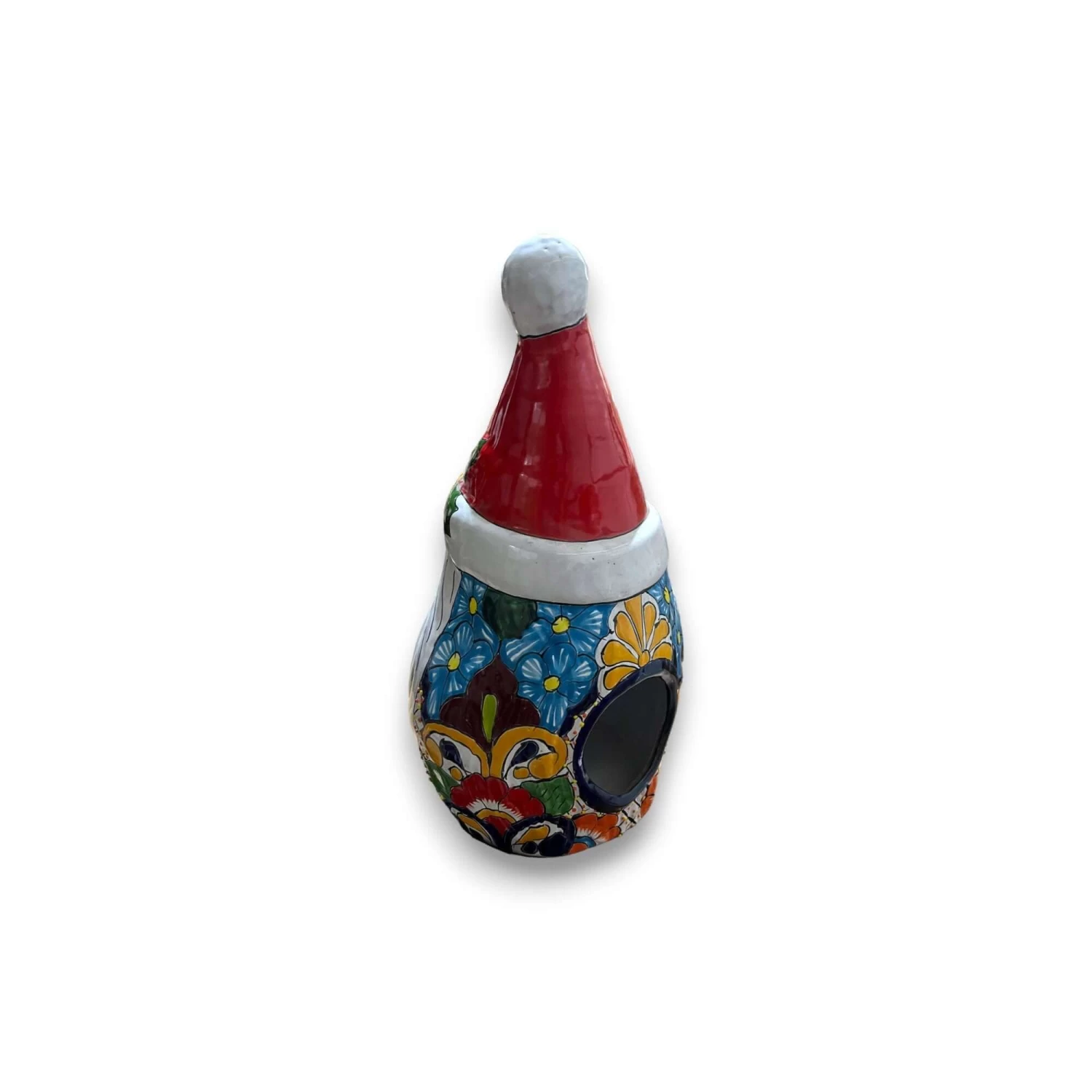 Hand-Painted Talavera Santa Statue | Festive Christmas Decoration (Medium) 3 Hand-Painted Talavera Santa Statue | Festive Christmas Decoration (Medium) - Image 3